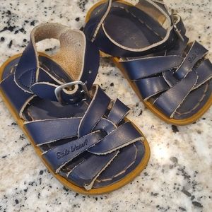 Navy blue saltwater sandals